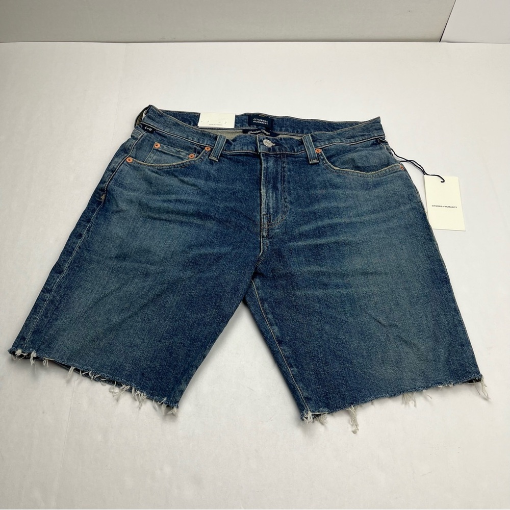 Citizens of Humanity Adler Revel Blue Denim Short Mens Size 29‎ Raw Hem NEW